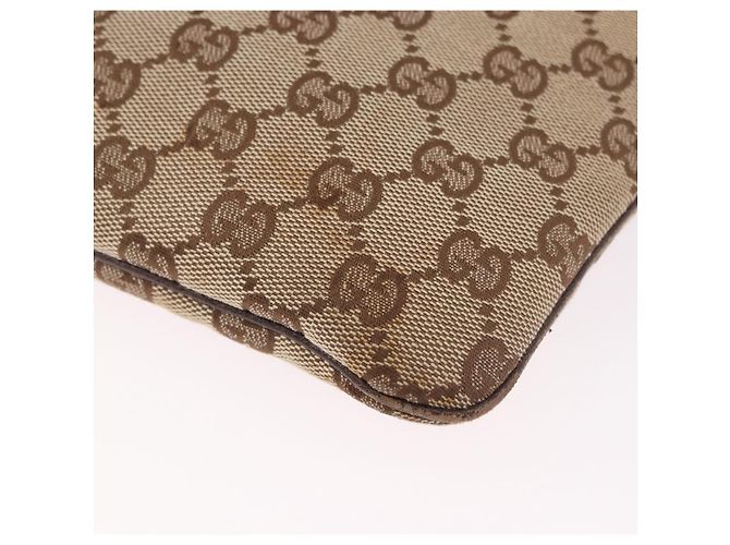 Borsa a Spalla GUCCI GG Canvas Beige Argento 113013 Auth 186678 - vista 18