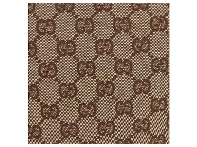 Borsa a Spalla GUCCI GG Canvas Beige Argento 113013 Auth 186678 - vista 2