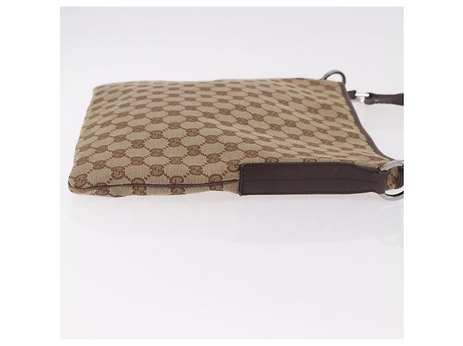 Borsa a Spalla GUCCI GG Canvas Beige Argento 113013 Auth 186678 - vista 4