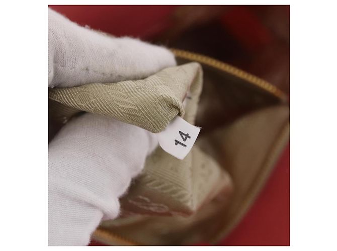 Borsa a mano PRADA Ribbon Nylon Pink Gold Auth 191389A Rosa D'oro - vista 12