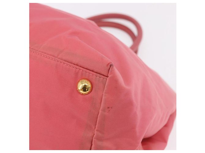 Borsa a mano PRADA Ribbon Nylon Pink Gold Auth 191389A Rosa D'oro - vista 15