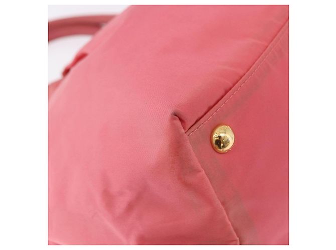 Borsa a mano PRADA Ribbon Nylon Pink Gold Auth 191389A Rosa D'oro - vista 16