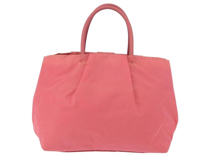 Borsa a mano PRADA Ribbon Nylon Pink Gold Auth 191389A Rosa D'oro - vista 2