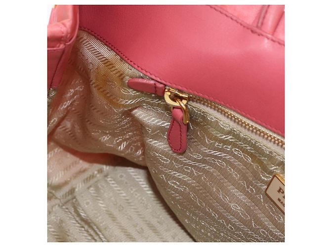 Borsa a mano PRADA Ribbon Nylon Pink Gold Auth 191389A Rosa D'oro - vista 21
