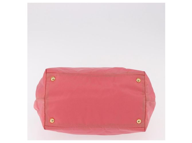 Borsa a mano PRADA Ribbon Nylon Pink Gold Auth 191389A Rosa D'oro - vista 5