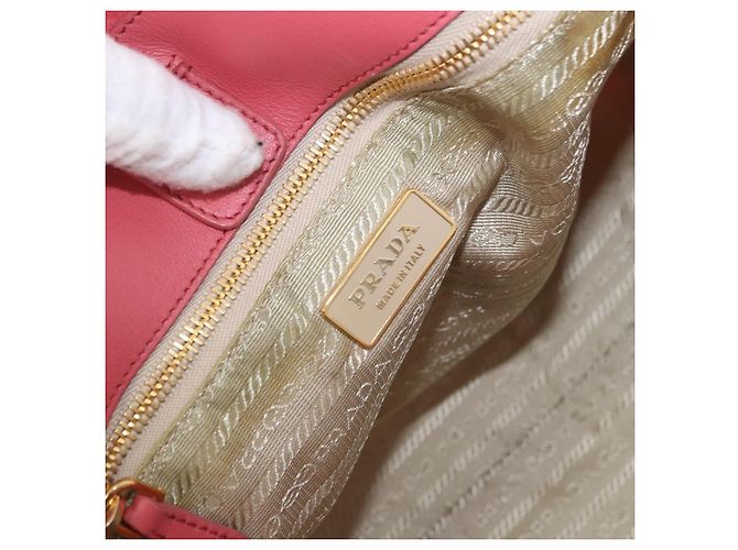 Borsa a mano PRADA Ribbon Nylon Pink Gold Auth 191389A Rosa D'oro - vista 9