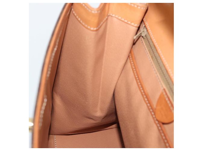 Céline Borsa CELINE Macadam Canvas PVC Pelle Marrone Oro Auth mr2642 D'oro - vista 20