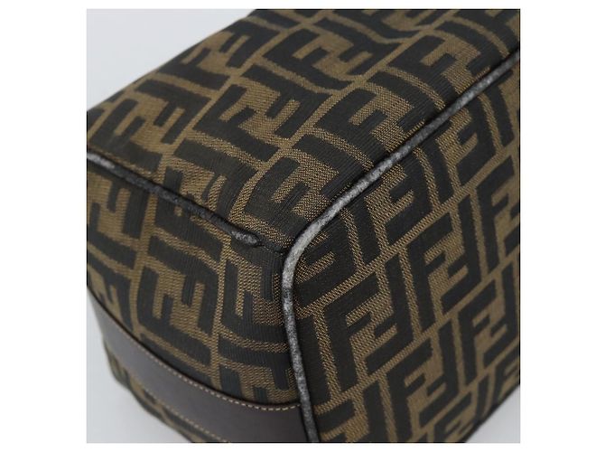 Borsa a Mano FENDI Zucca Canvas Nero Marrone Auth 188089 - vista 10