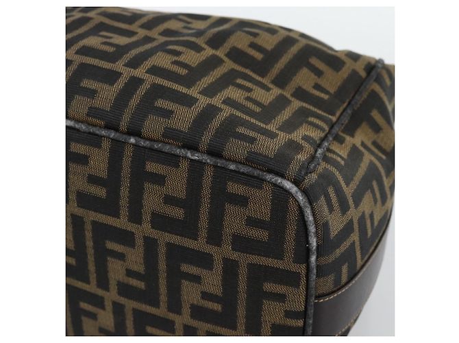 Borsa a Mano FENDI Zucca Canvas Nero Marrone Auth 188089 - vista 15
