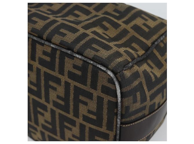 Borsa a Mano FENDI Zucca Canvas Nero Marrone Auth 188089 - vista 17