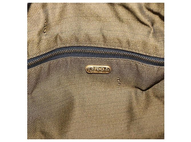 Borsa a Mano FENDI Zucca Canvas Nero Marrone Auth 188089 - vista 18