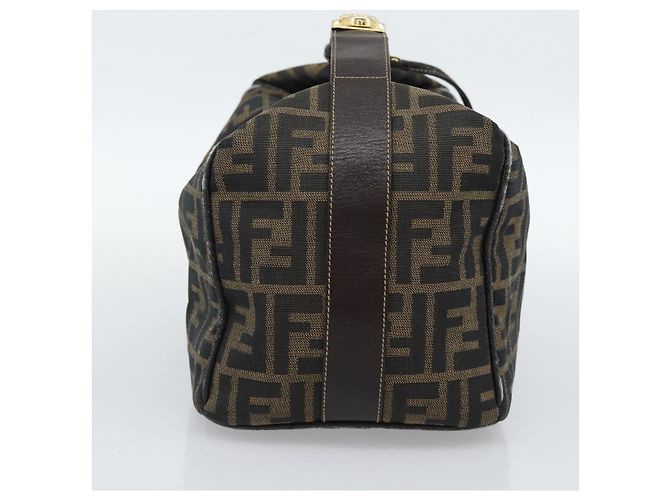 Borsa a Mano FENDI Zucca Canvas Nero Marrone Auth 188089 - vista 3