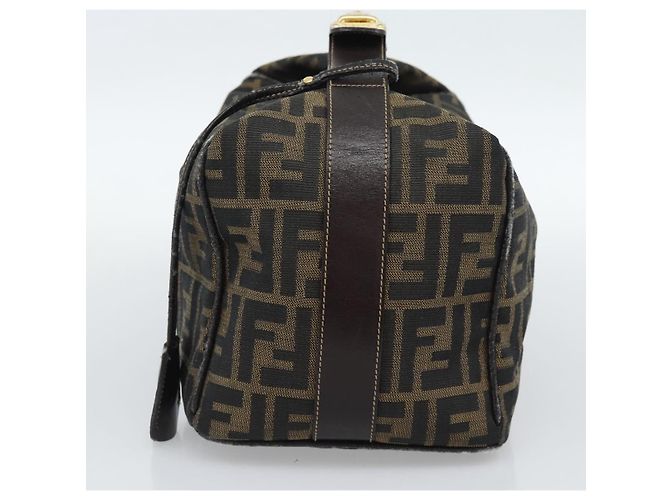 Borsa a Mano FENDI Zucca Canvas Nero Marrone Auth 188089 - vista 4