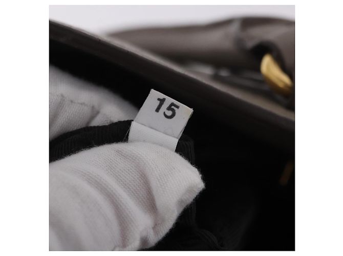 Borsa PRADA Vitterodino in pelle 2way Grigio Oro Auth BA13937V Marrone D'oro - vista 11