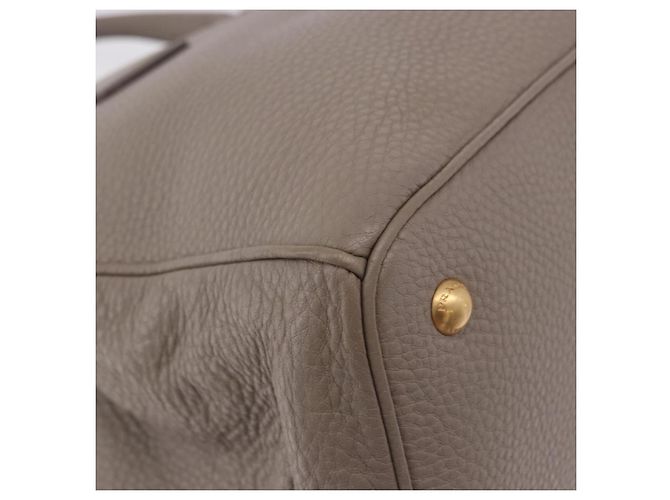 Borsa PRADA Vitterodino in pelle 2way Grigio Oro Auth BA13937V Marrone D'oro - vista 16