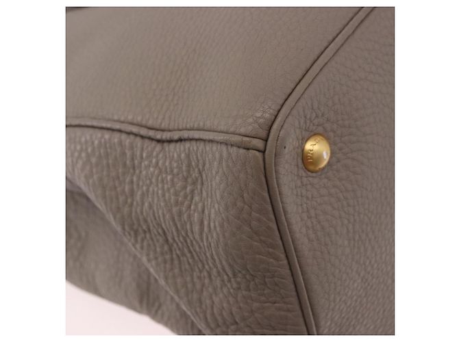 Borsa PRADA Vitterodino in pelle 2way Grigio Oro Auth BA13937V Marrone D'oro - vista 18