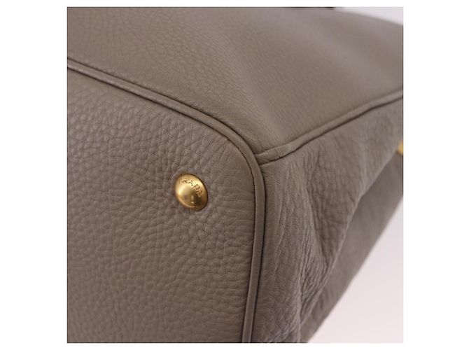Borsa PRADA Vitterodino in pelle 2way Grigio Oro Auth BA13937V Marrone D'oro - vista 19