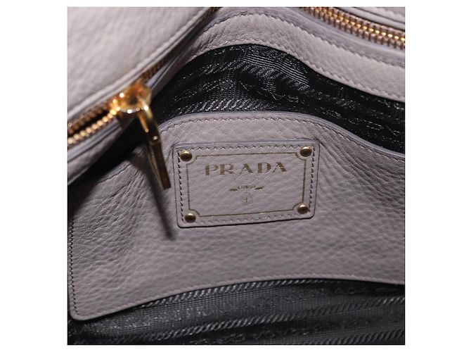 Borsa PRADA Vitterodino in pelle 2way Grigio Oro Auth BA13937V Marrone D'oro - vista 20