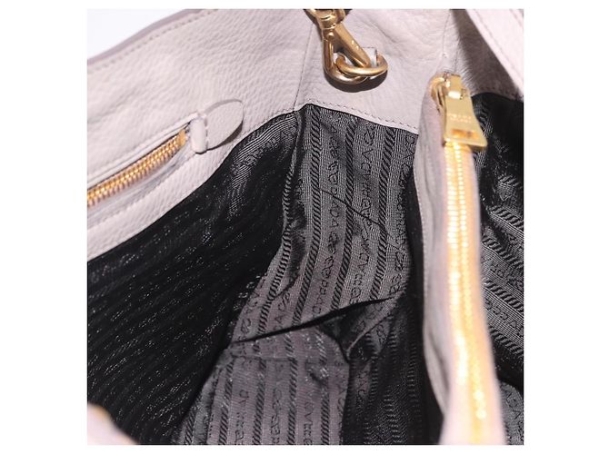 Borsa PRADA Vitterodino in pelle 2way Grigio Oro Auth BA13937V Marrone D'oro - vista 24