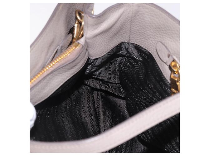 Borsa PRADA Vitterodino in pelle 2way Grigio Oro Auth BA13937V Marrone D'oro - vista 25