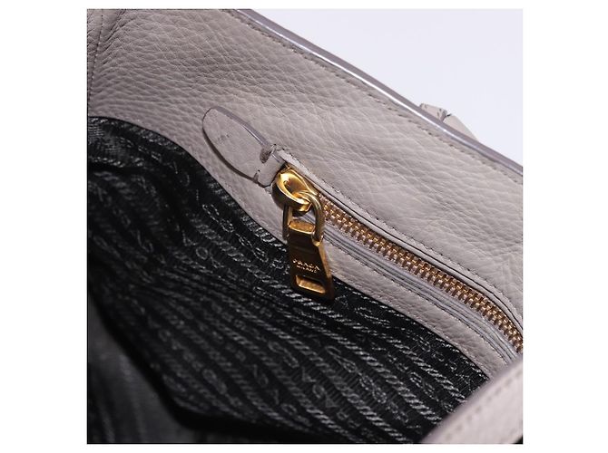 Borsa PRADA Vitterodino in pelle 2way Grigio Oro Auth BA13937V Marrone D'oro - vista 26