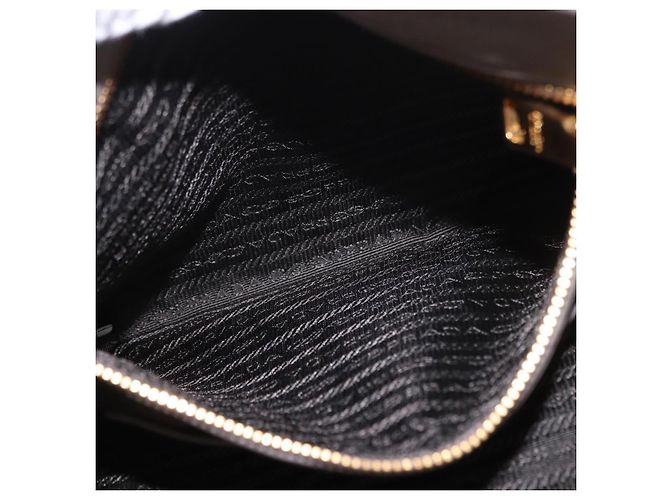 Borsa PRADA Vitterodino in pelle 2way Grigio Oro Auth BA13937V Marrone D'oro - vista 31