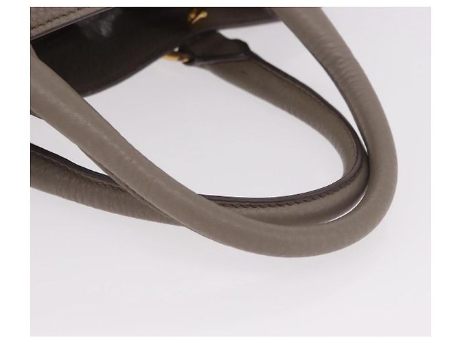 Borsa PRADA Vitterodino in pelle 2way Grigio Oro Auth BA13937V Marrone D'oro - vista 7