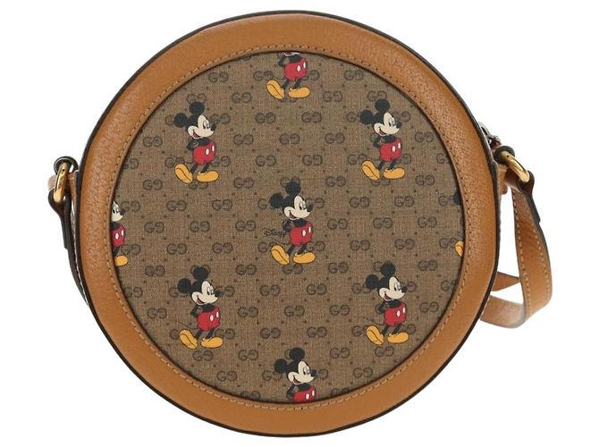 Borsa GUCCI Micro GG Supreme Collaborazione Disney PVC Beige 603938 Auth ep15079M D'oro - vista 2