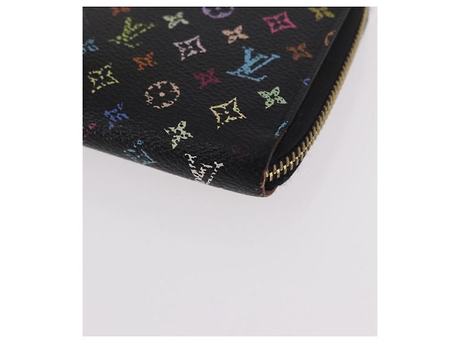 LOUIS VUITTON Monogram Multicolor Zippy Long Wallet Black M60243 LV Auth bs36045 Nero - vista 14