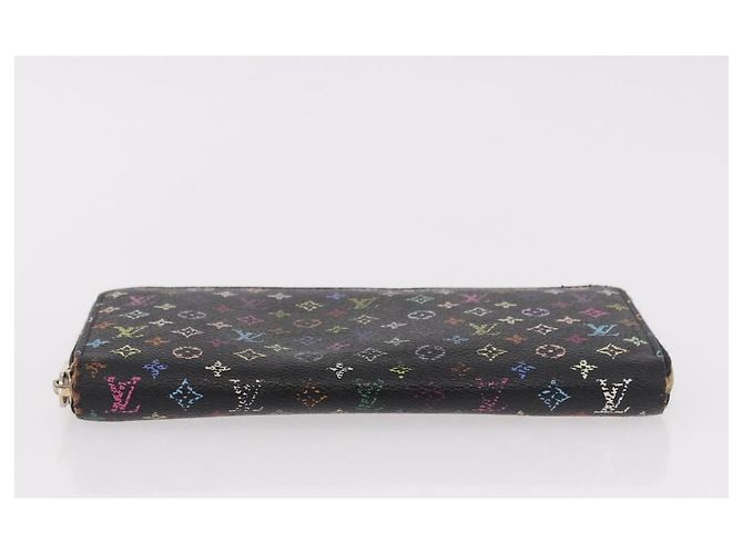 LOUIS VUITTON Monogram Multicolor Zippy Long Wallet Black M60243 LV Auth bs36045 Nero - vista 6