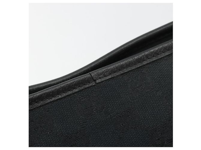 Borsa a Spalla GUCCI GG Canvas Abbey Nera Oro 131326 Auth 191311A Nero D'oro - vista 10