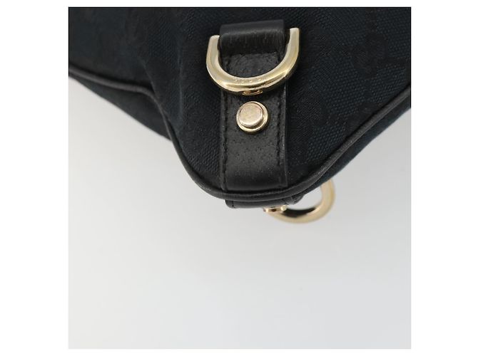 Borsa a Spalla GUCCI GG Canvas Abbey Nera Oro 131326 Auth 191311A Nero D'oro - vista 15