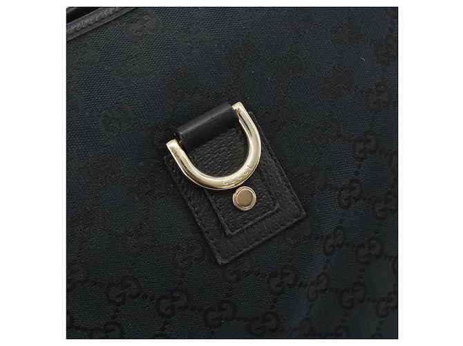 Borsa a Spalla GUCCI GG Canvas Abbey Nera Oro 131326 Auth 191311A Nero D'oro - vista 18