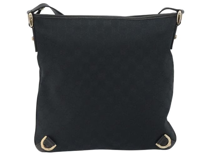 Borsa a Spalla GUCCI GG Canvas Abbey Nera Oro 131326 Auth 191311A Nero D'oro - vista 2