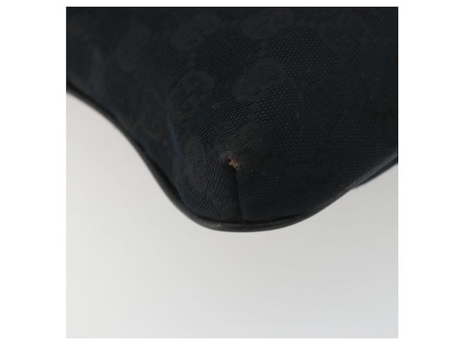 Borsa a tracolla GUCCI GG Canvas Web Sherry Line Nera Argento 256100 Auth 190463A Nero - vista 15