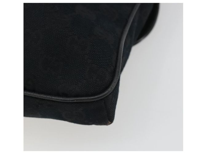 Borsa a tracolla GUCCI GG Canvas Web Sherry Line Nera Argento 256100 Auth 190463A Nero - vista 16