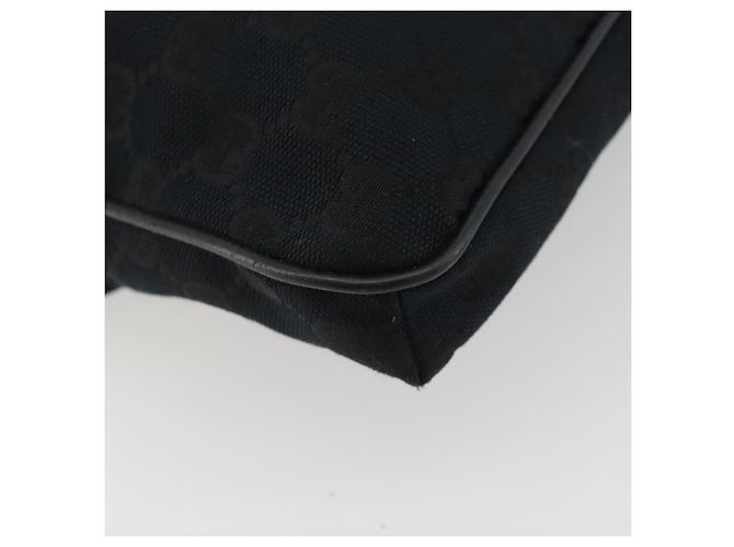 Borsa a tracolla GUCCI GG Canvas Web Sherry Line Nera Argento 256100 Auth 190463A Nero - vista 17
