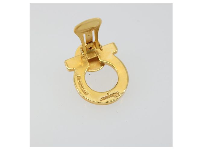 Salvatore Ferragamo Gancini Ohrringe Metall Gold Authentisch BA13862V Golden - Ansicht 10