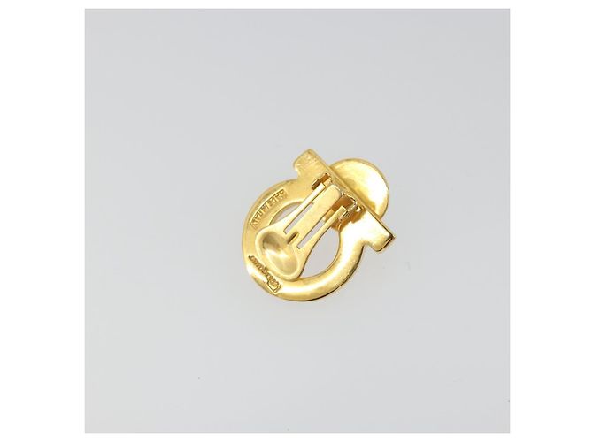 Salvatore Ferragamo Gancini Ohrringe Metall Gold Authentisch BA13862V Golden - Ansicht 3