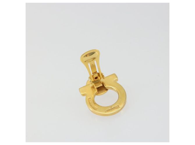 Salvatore Ferragamo Gancini Ohrringe Metall Gold Authentisch BA13862V Golden - Ansicht 4