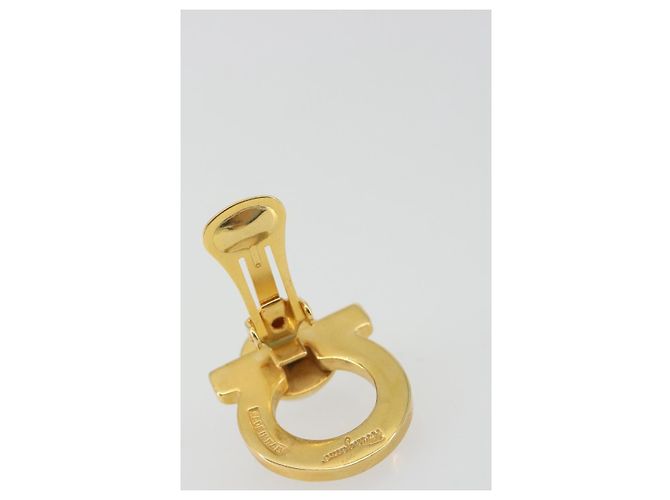 Salvatore Ferragamo Gancini Ohrringe Metall Gold Authentisch BA13862V Golden - Ansicht 5