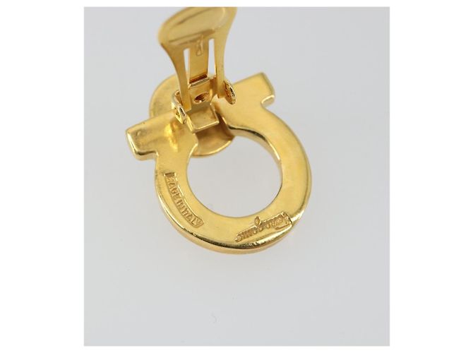 Salvatore Ferragamo Gancini Ohrringe Metall Gold Authentisch BA13862V Golden - Ansicht 6