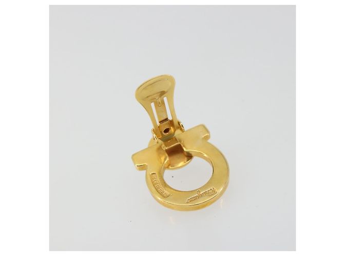 Salvatore Ferragamo Gancini Ohrringe Metall Gold Authentisch BA13862V Golden - Ansicht 9