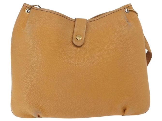 Hermès Borsa a tracolla HERMES Rodeo in pelle Taurillon Beige Gold Auth 190526 D'oro - vista 2