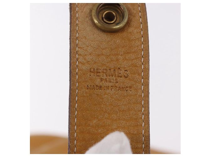 Hermès Borsa a tracolla HERMES Rodeo in pelle Taurillon Beige Gold Auth 190526 D'oro - vista 21
