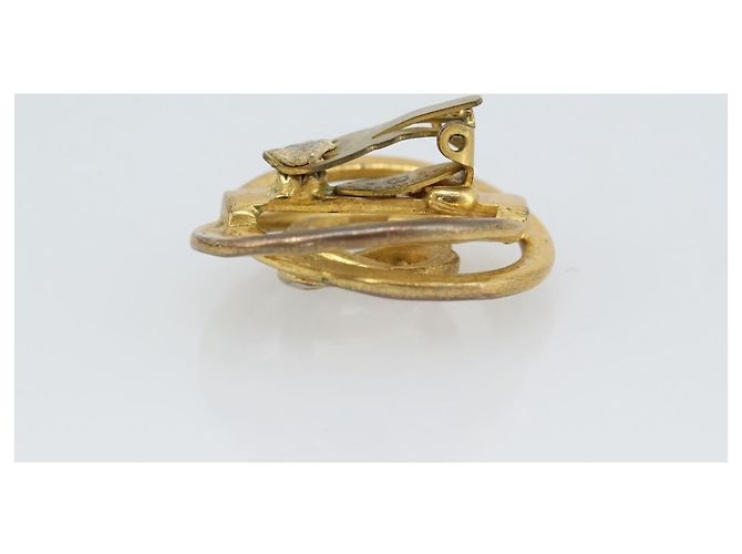 Orecchini CHANEL COCO Mark in metallo dorato CC Autentici 186930 D'oro - vista 4