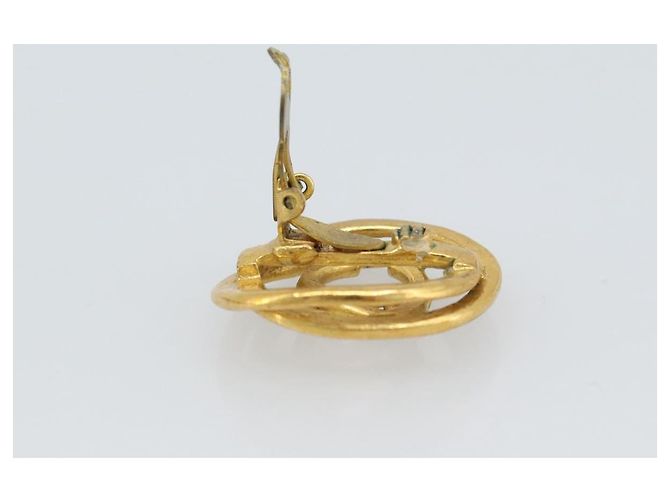 Orecchini CHANEL COCO Mark in metallo dorato CC Autentici 186930 D'oro - vista 9