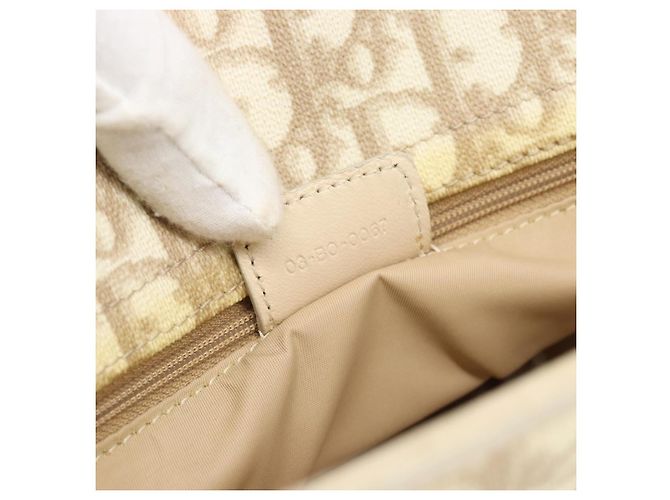 Borsa a tracolla Christian Dior Trotter Canvas Romantic Chain PVC Avorio Auth 190613 Argento Crudo - vista 12