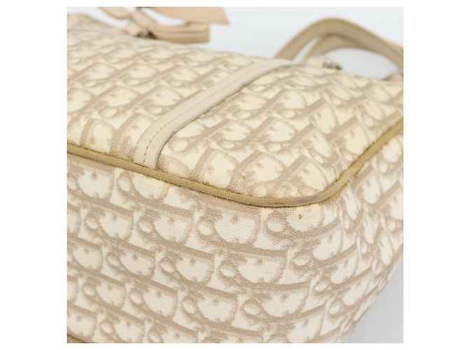 Borsa a tracolla Christian Dior Trotter Canvas Romantic Chain PVC Avorio Auth 190613 Argento Crudo - vista 15