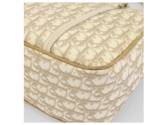 Borsa a tracolla Christian Dior Trotter Canvas Romantic Chain PVC Avorio Auth 190613 Argento Crudo - vista 17